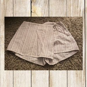 Shorts with a skirt flap